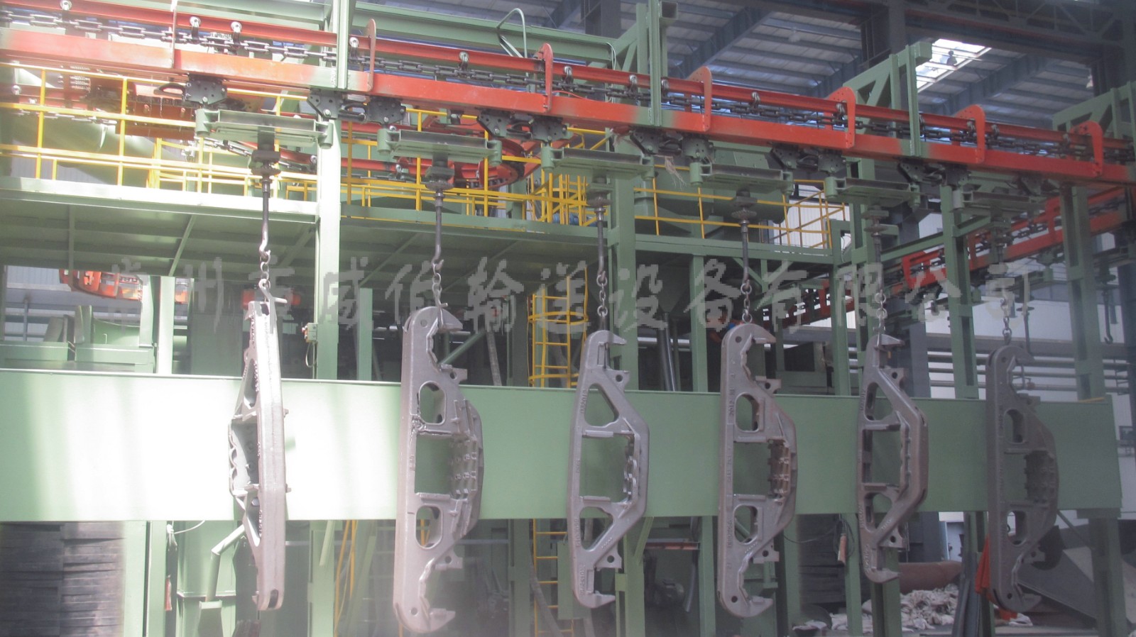 北車(chē)集團牡丹江分廠(chǎng)鉤緩拋丸清理輸送線(xiàn)